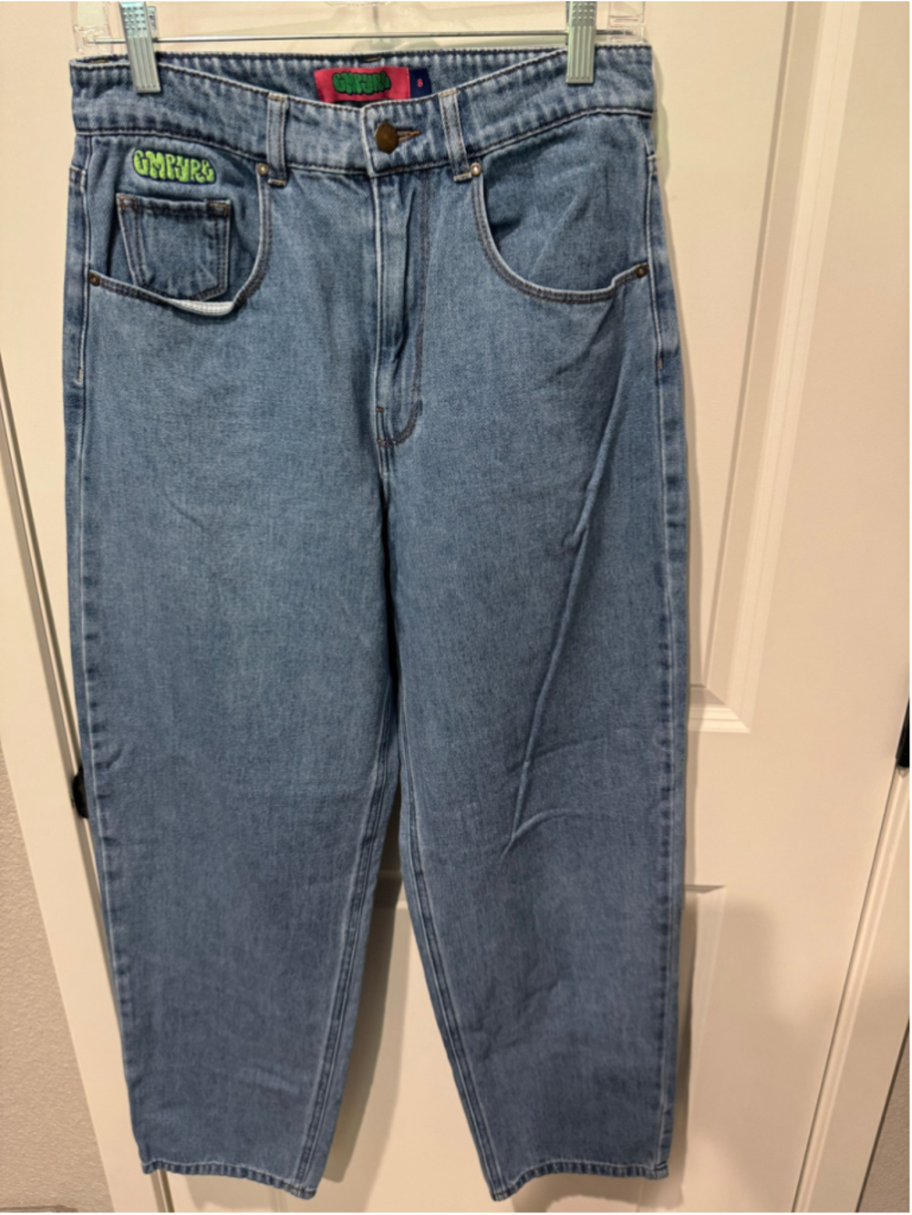 Women's Y2K Empyre Tori High Waisted Baggy Straight Leg Jeans Size 8 Blue